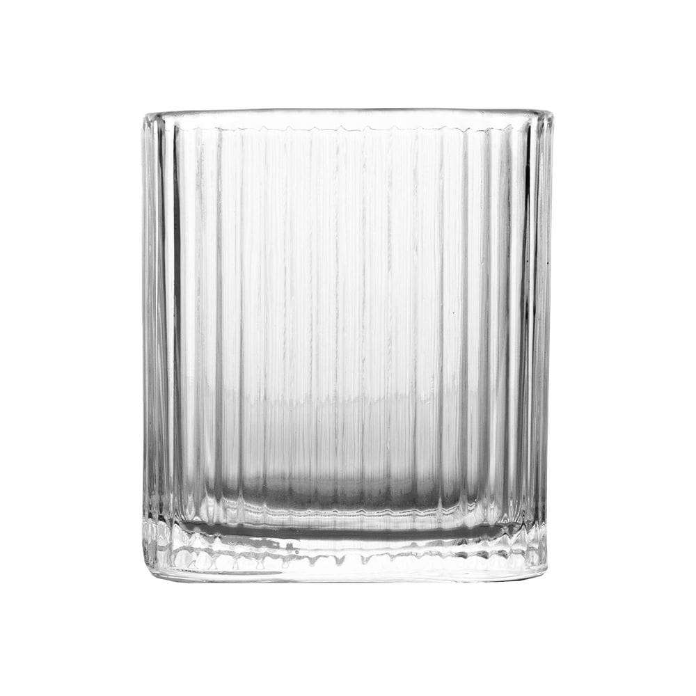 Porta Escova De Dente De Vidro Lines 8Cm X 8Cm X 9,5Cm