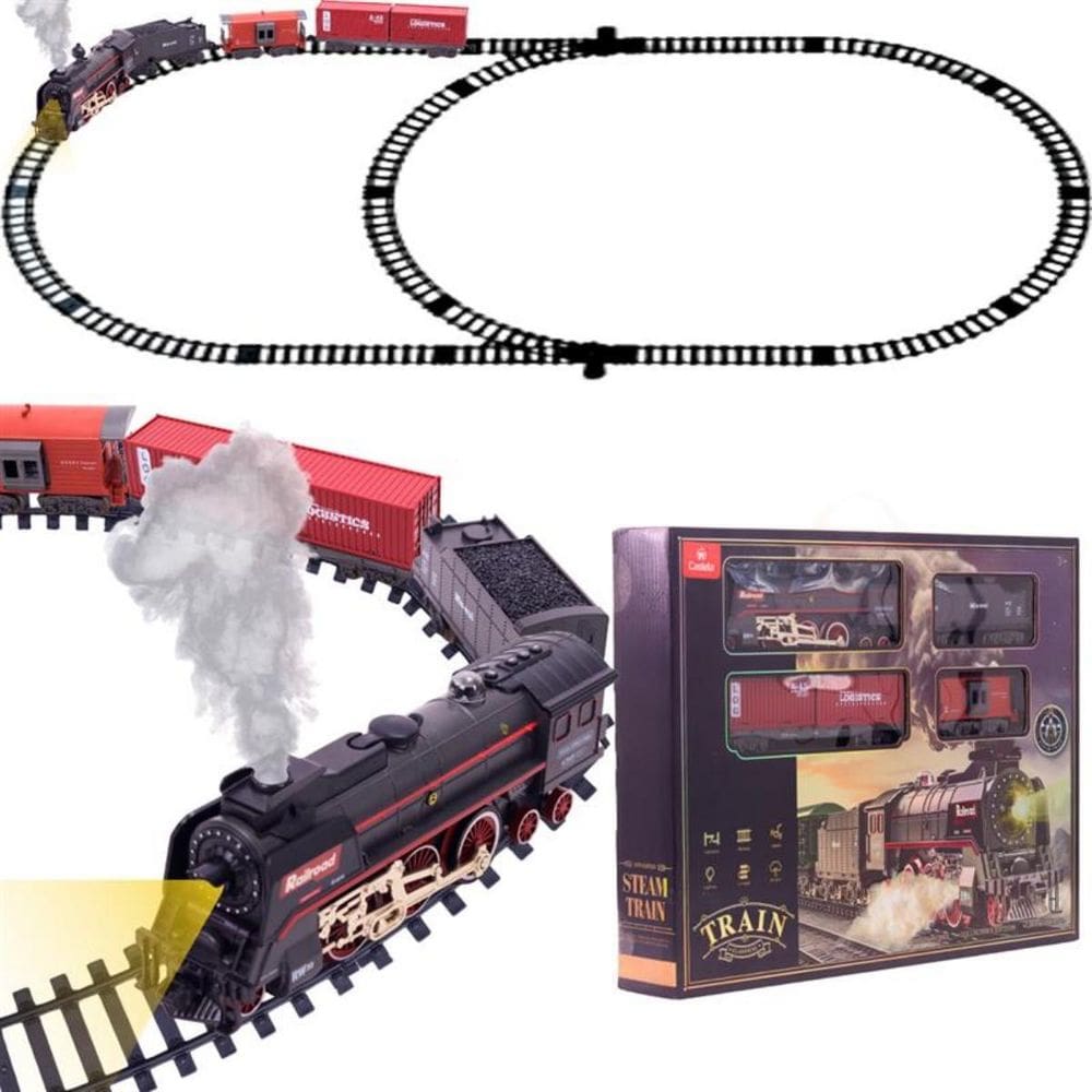 Brinquedo Pista E Trem Com Luz E Fumaca Cbs0675 - Castela