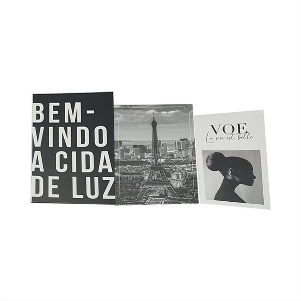 Kit 3 Livros Fake Conjunto Caixa Porta Objeto Decorativo