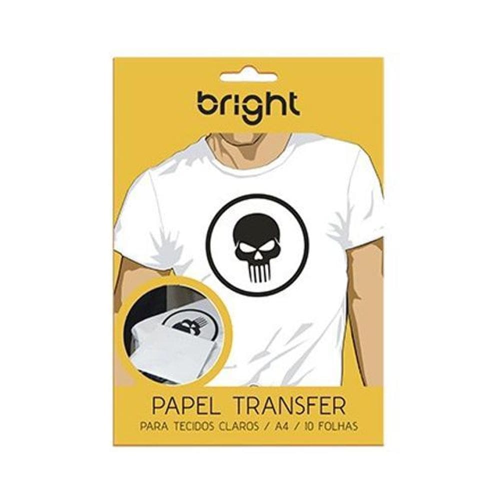 Papel Transfer A4 Tecidos Claros Bright Branco - 20 Folhas