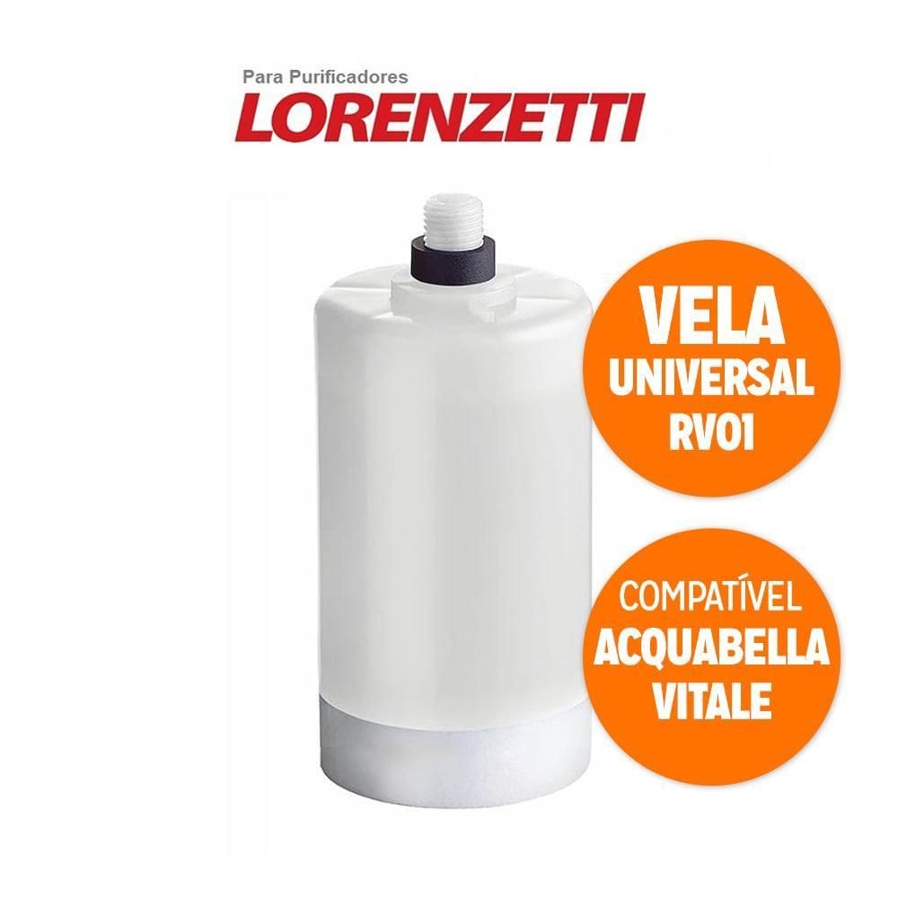 Refil Vela Filtro Purificador Lorenzetti Acquabella Vitalle