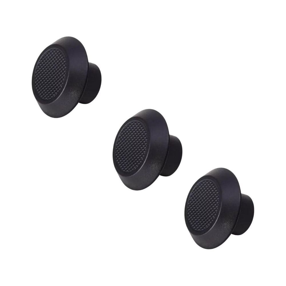 Kit 3 Puxador Para Moveis Ponto Disk P Preto Fosco Zen