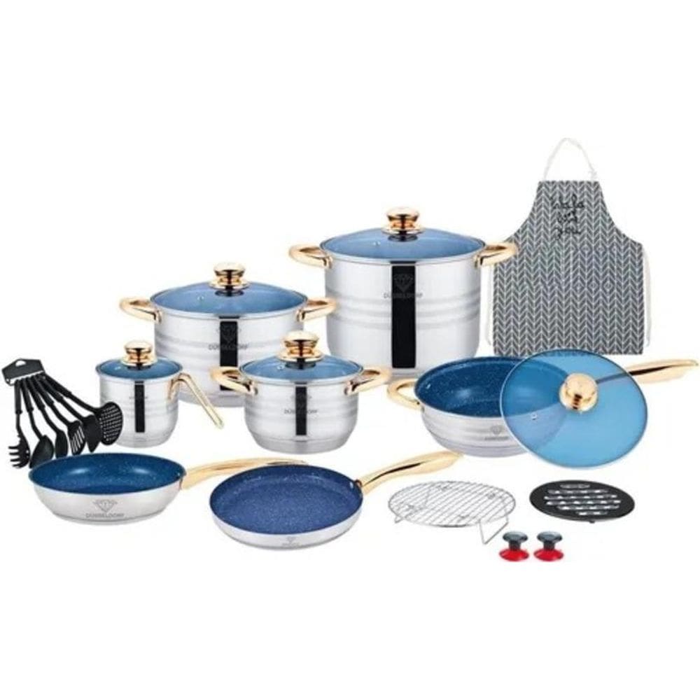 Jogo De Panelas Antiaderente - Azul