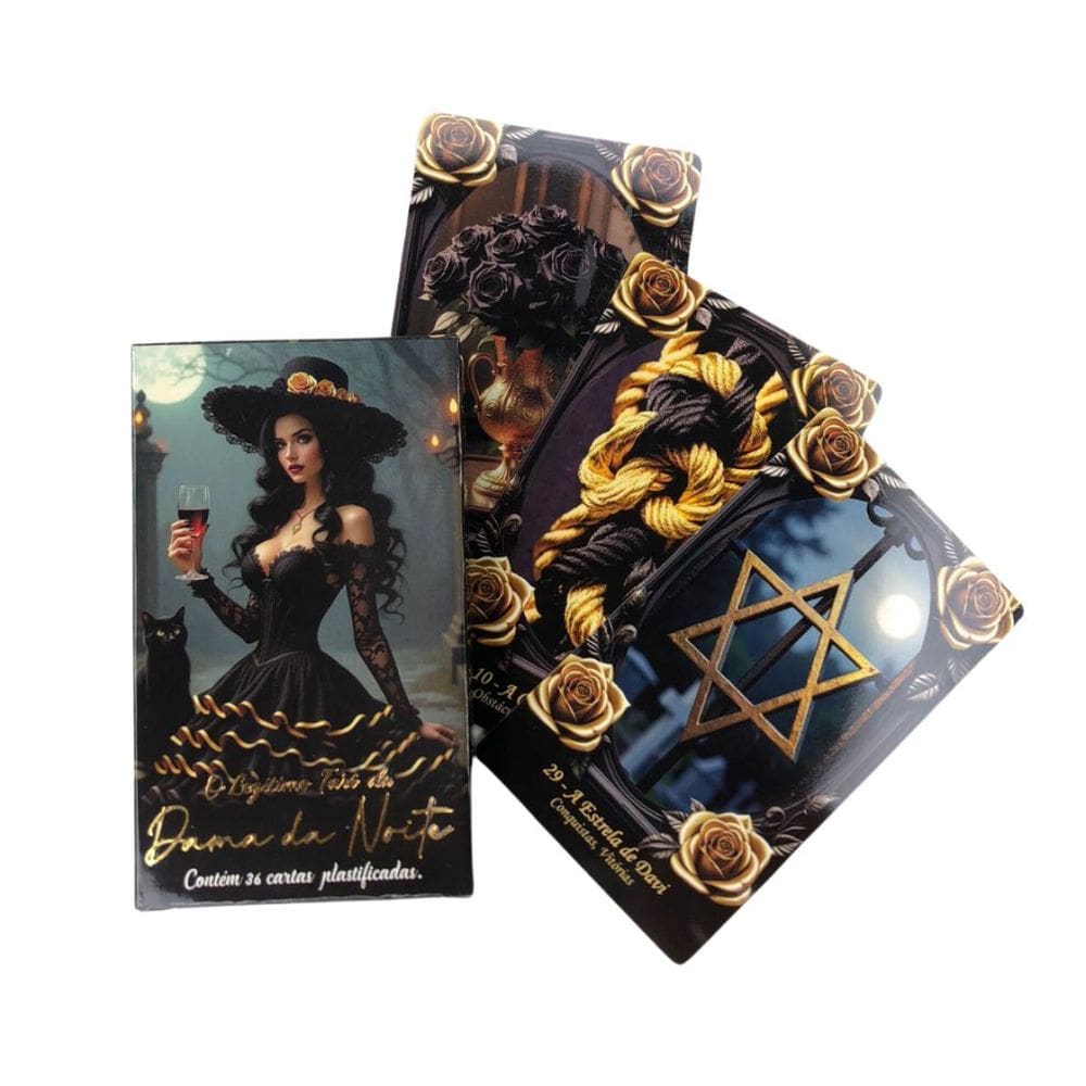 O Tarô Dama Da Noite 36 Cartas + Presente