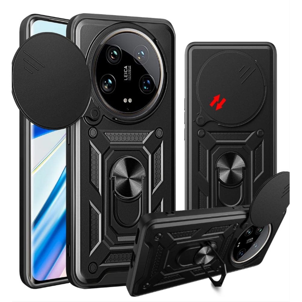 Capa Capinha Armadura C/ Proteção da Camera Suporte Anel 360 Para Xiiaomi Mi 14 Ultra