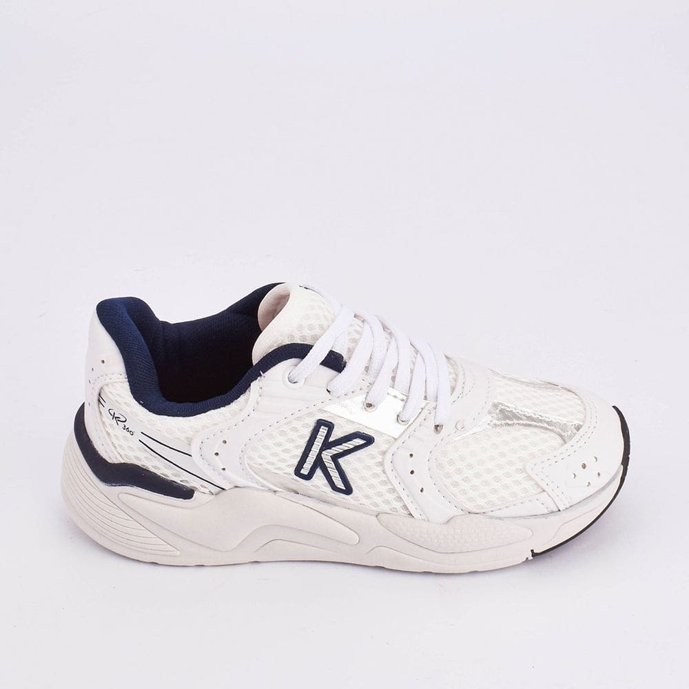 TENIS K360 RETRO BRANCO/AZUL Kidy