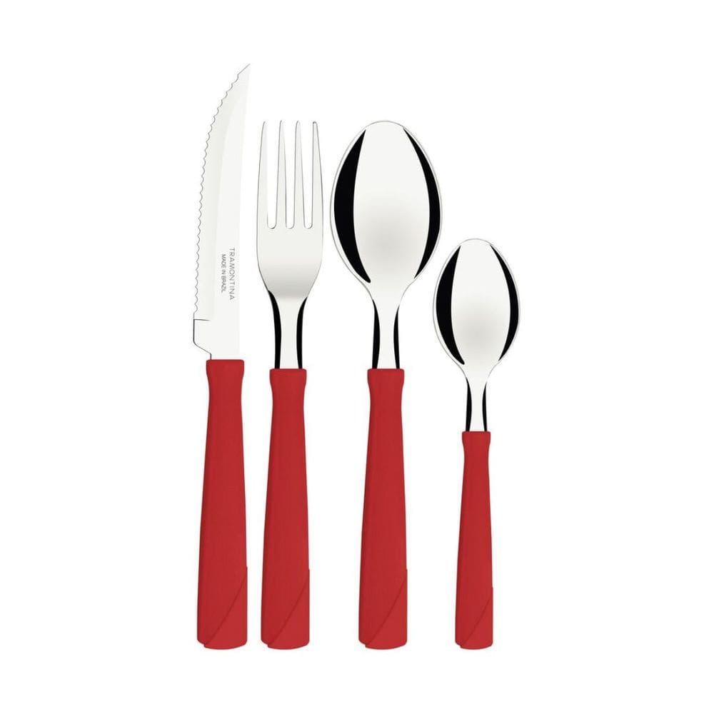 Jogo de Talheres 24 Peças New Kolor Aço Inox Cabo Colorido Tramontina