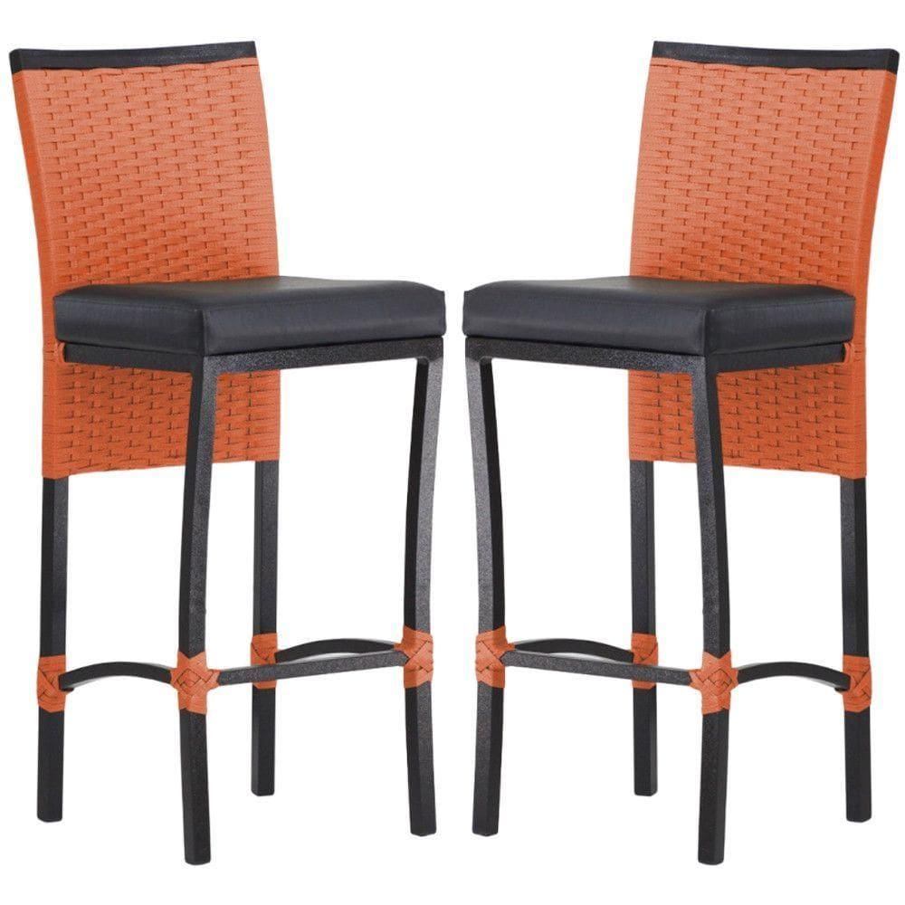 2 Banqueta Cannes Em Alumínio Para Edícula Trama Terra Cota