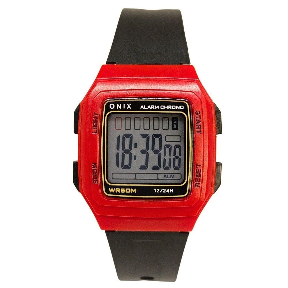 Relógio Menino Onix Digital It-7300122  Vermelho E Preto