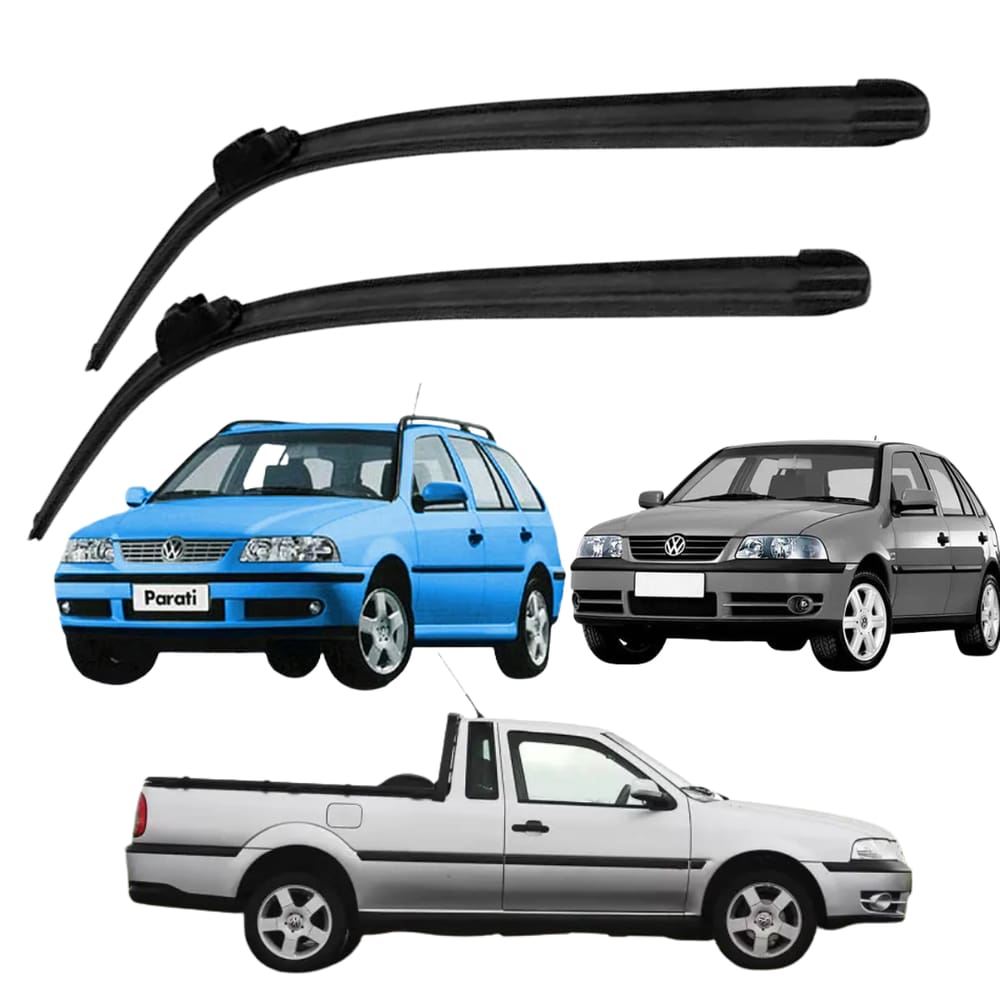 Par De Palheta Limpador De Parabrisa Gol Parati Saveiro G3 G4 1999 2000 01 02 03 04 a 2008
