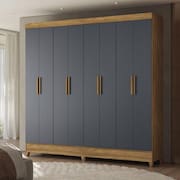 Guarda Roupa Casal Ambiente Marajó 8 Portas Freijó Cinza - Moval