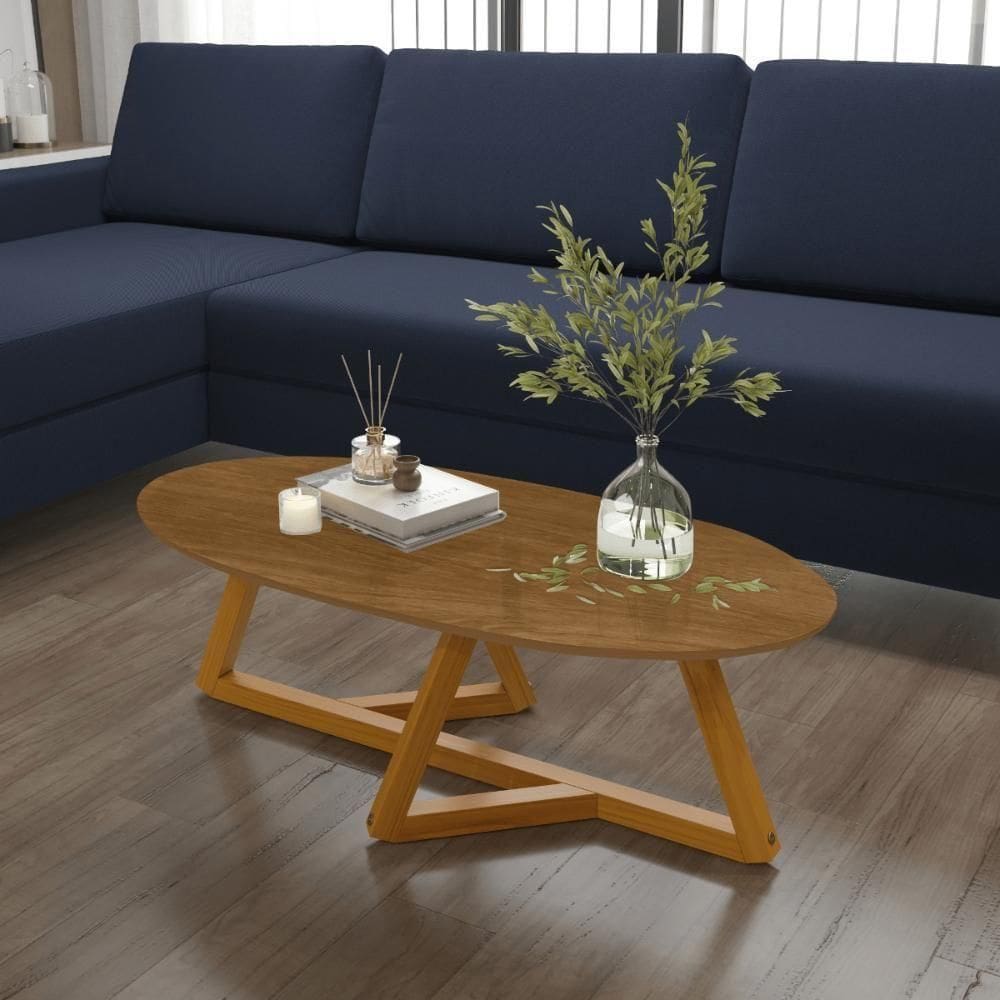 Mesa De Centro Sala De Estar Classic Oval Nature
