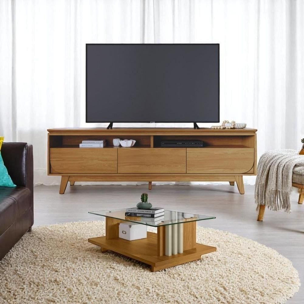 Conjunto Selene C- Mesa De Centro Frizz Cumaru-opala