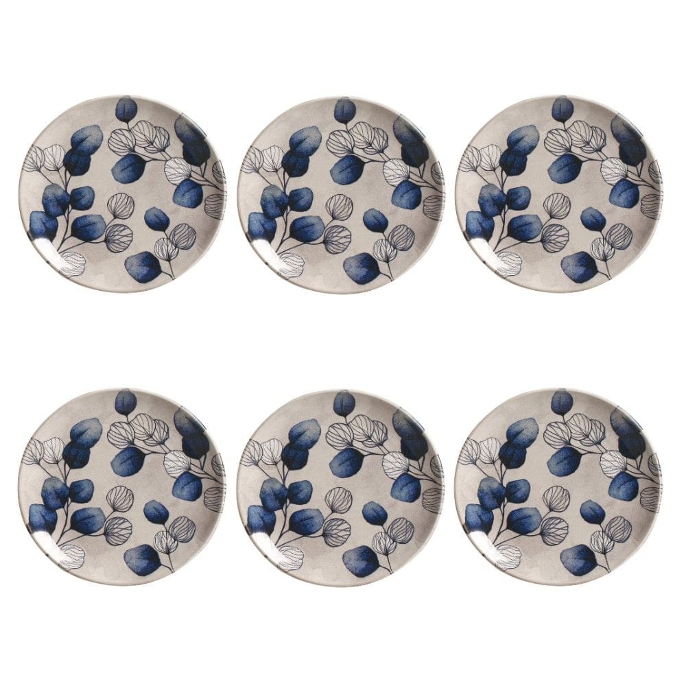 Conjunto de Pratos de Sobremesa 06 Peças Coup New Blue Porto Brasil