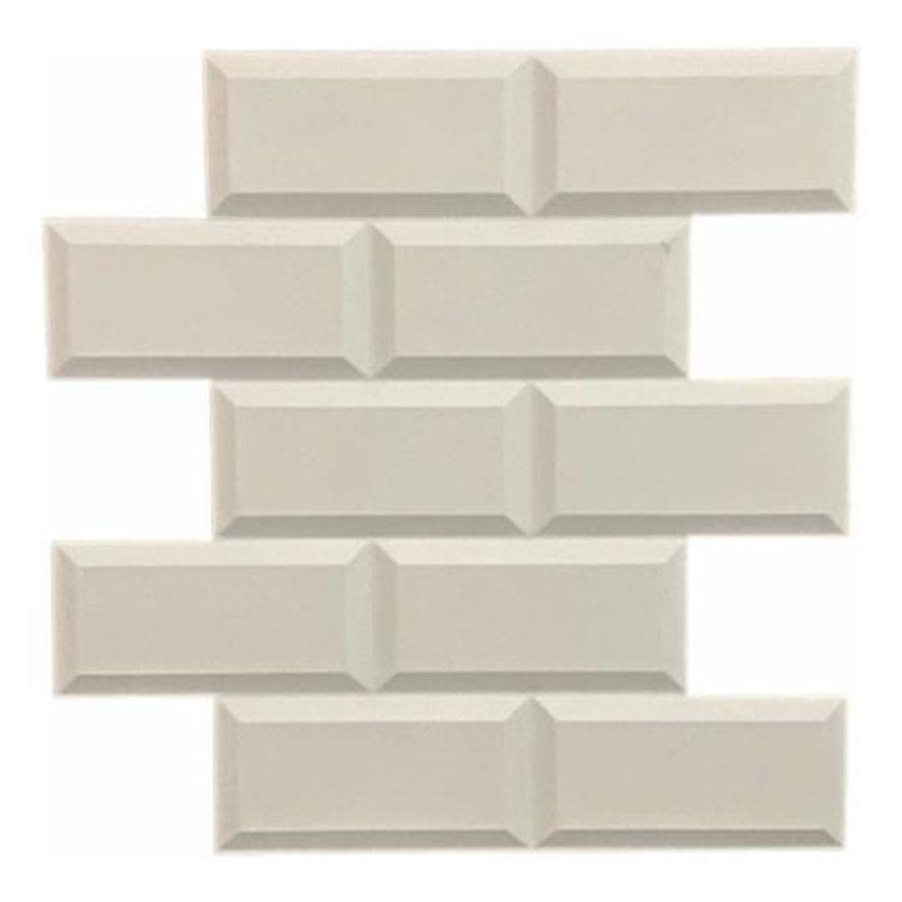 12 Placas 3D De Pvc Azulejos Tijolinho Retro Cozinha 50X50Cm