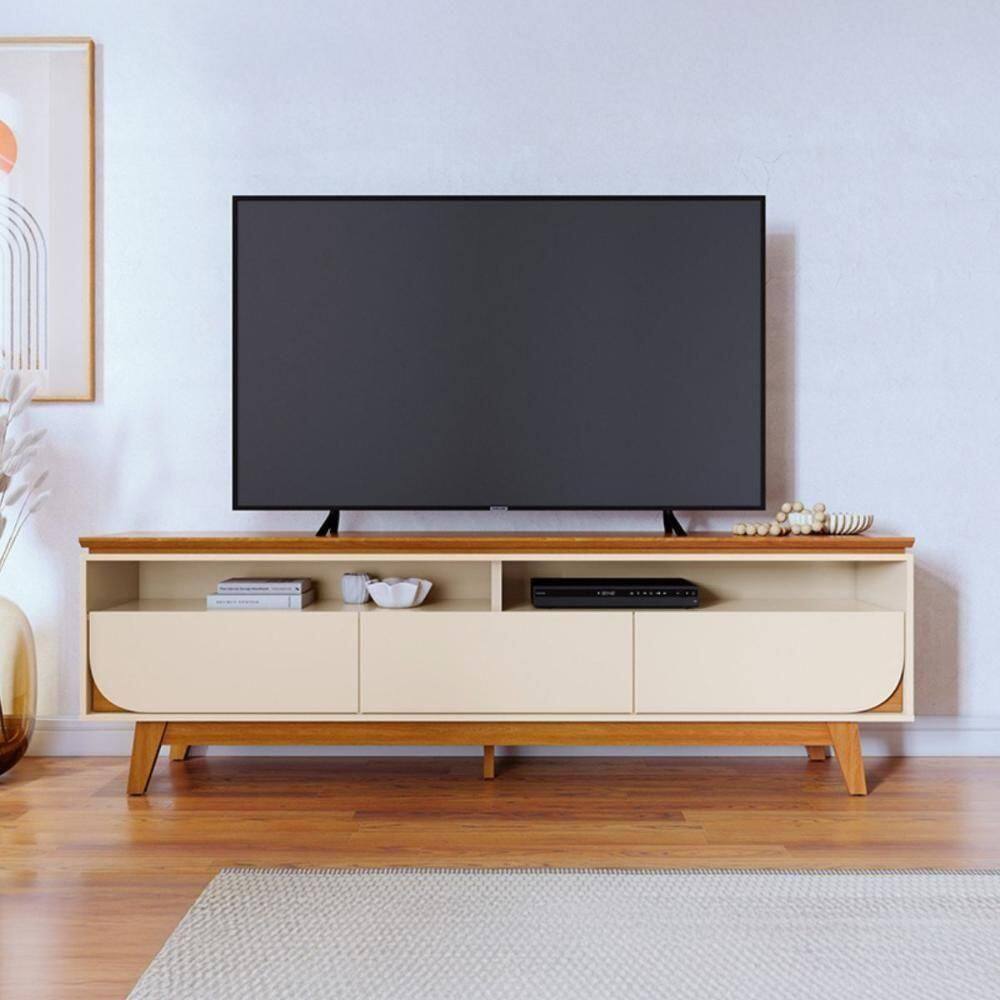 Kit Bancada E Mesa Centro Nápoles Cinamomo Off White