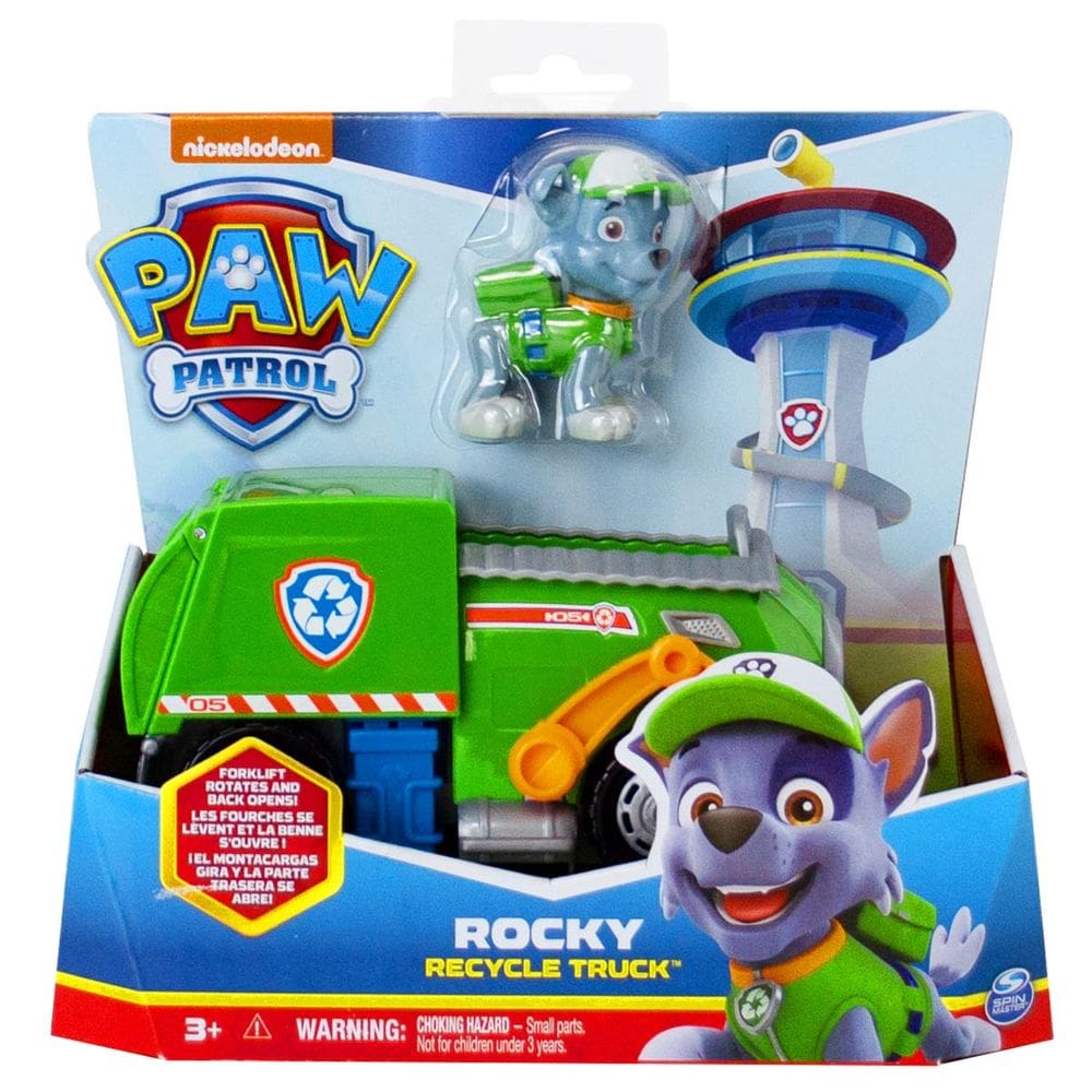 Patrulha Canina - Veículo Do Rocky Com Figura De 6Cm