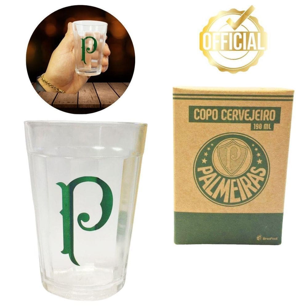 Copo Americano Vidro 190Ml Tradicional Bar Cerveja Escudo