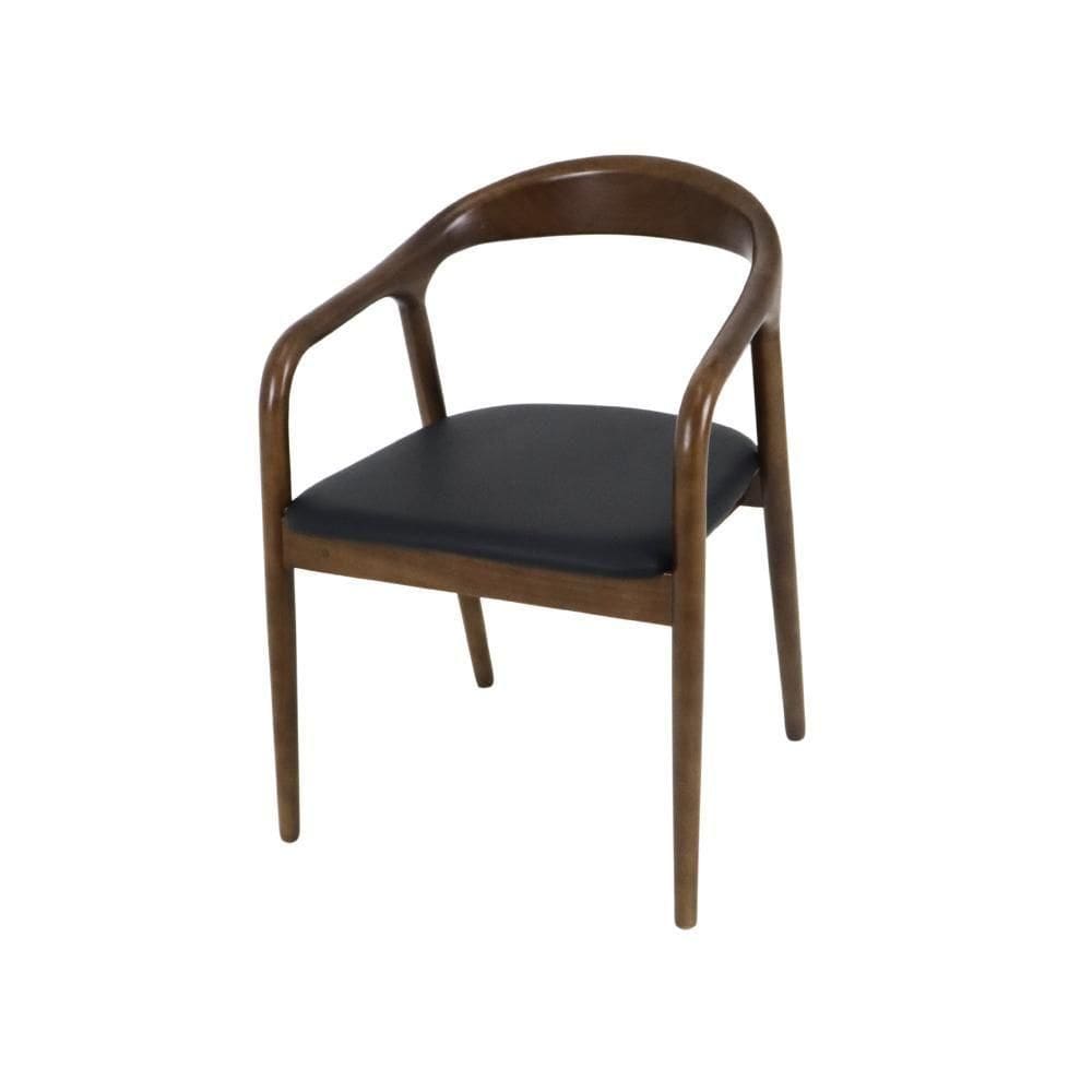Cadeira Para Sala De Estar Recepção Executiva Skod Madeira Preto