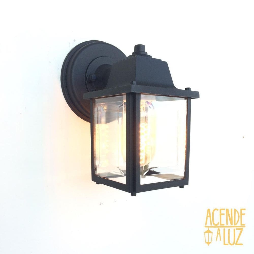 Kit 9 Luminaria Arandela  Retro Vintage Externo Preto Alz17