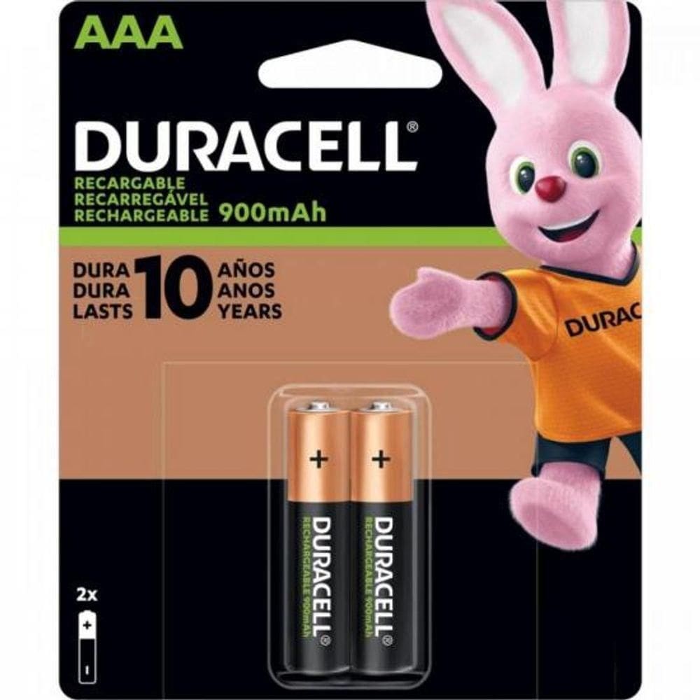 Pilha Recarregável Aaa 900mah (c/2 Pilhas) Duracell [f002]