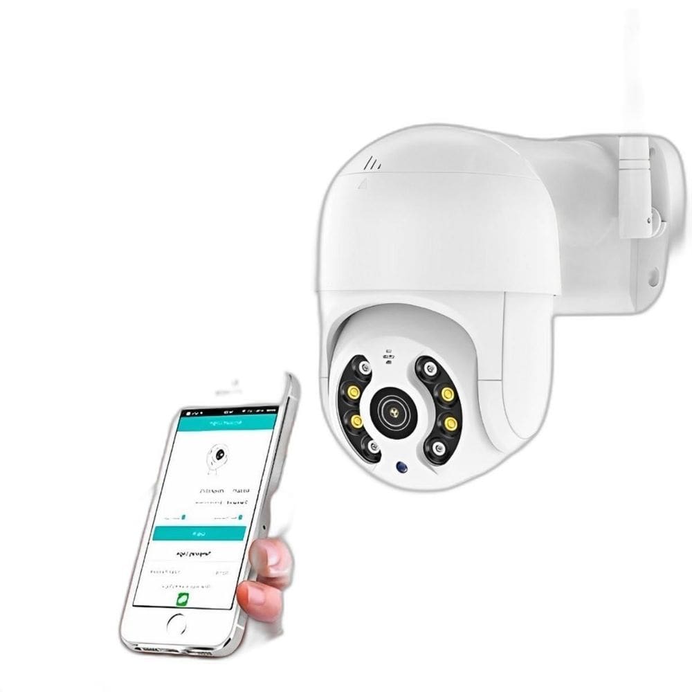 Câmera 360 Wifi Hd Externa Giratória Áudio