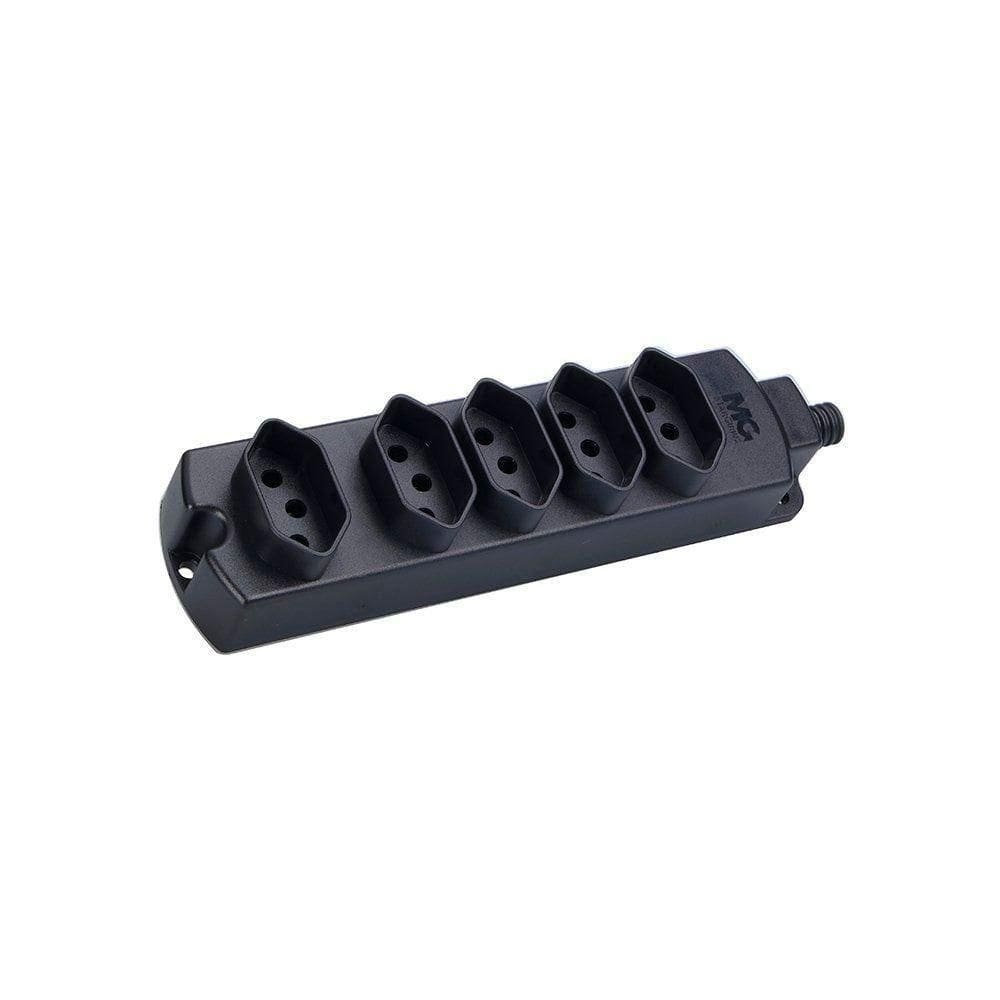 Régua Com 5 Tomadas Margirius Tmu5-310 2p+t 10A Preta Bivolt Preto