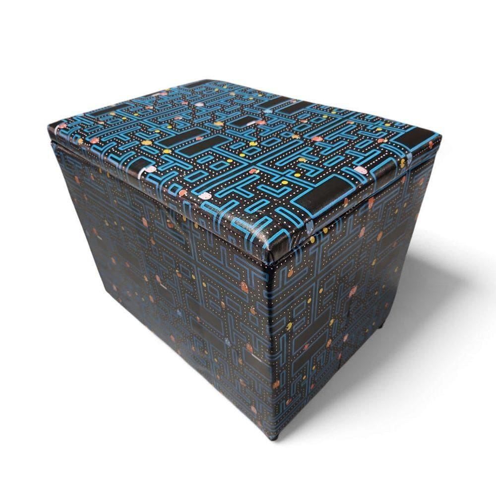 Puff Baú Banqueta Retangular Organizar E Decorar 55cm Come Come Courino