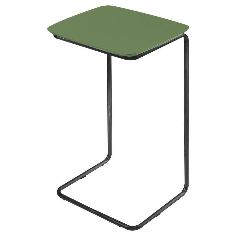 Mesa De Apoio Slim Verde Em Metal Preto