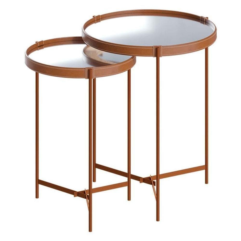 Kit Mesa Lateral Aqua Com Espelho Cobre - Imcal