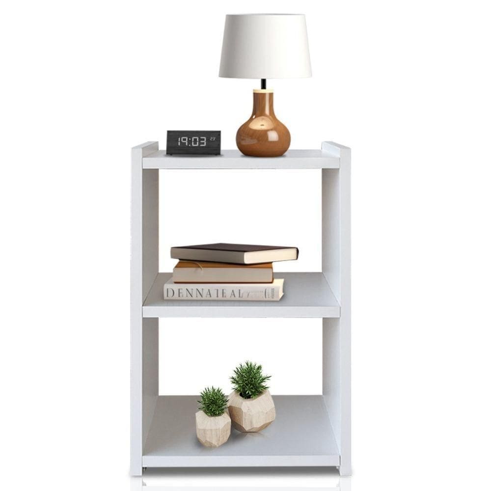 Mesa De Cabeceira Nicho 30 Cm Mdf Branco Mp