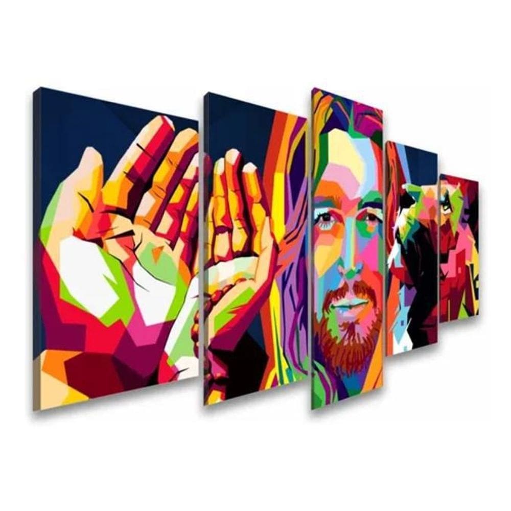 Quadro Decorativo Sala Jesus Cristo Leão Tribo Judá Fé