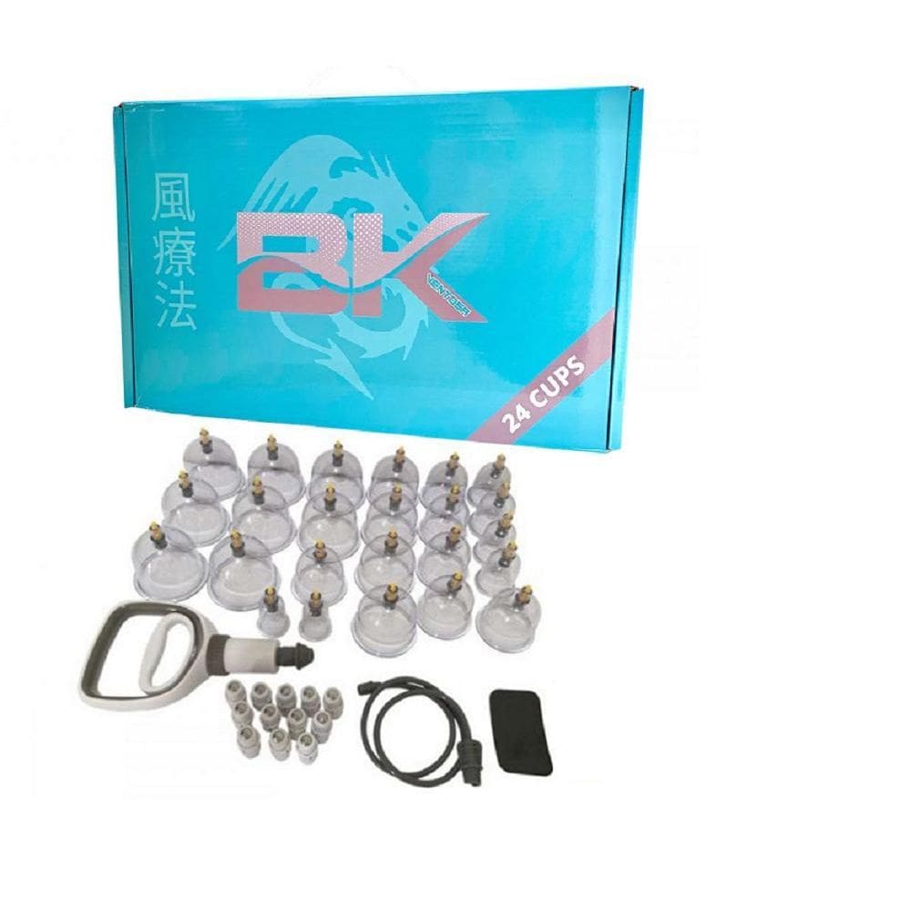 Kit Ventosa Bk 24 Copos | Terapia Alívio Dores | Anvisa