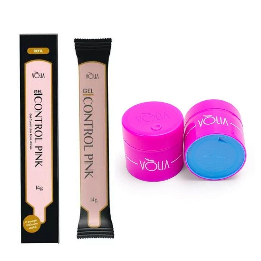 Refil Gel Control Pink Volia 14G + Pote Eco Duo Volia 30G