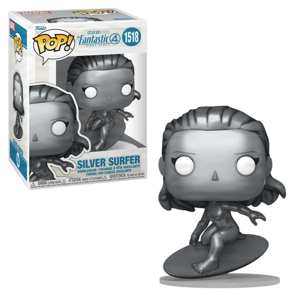 Boneco Funko Pop Quarteto Fantástico Surfista Prateada