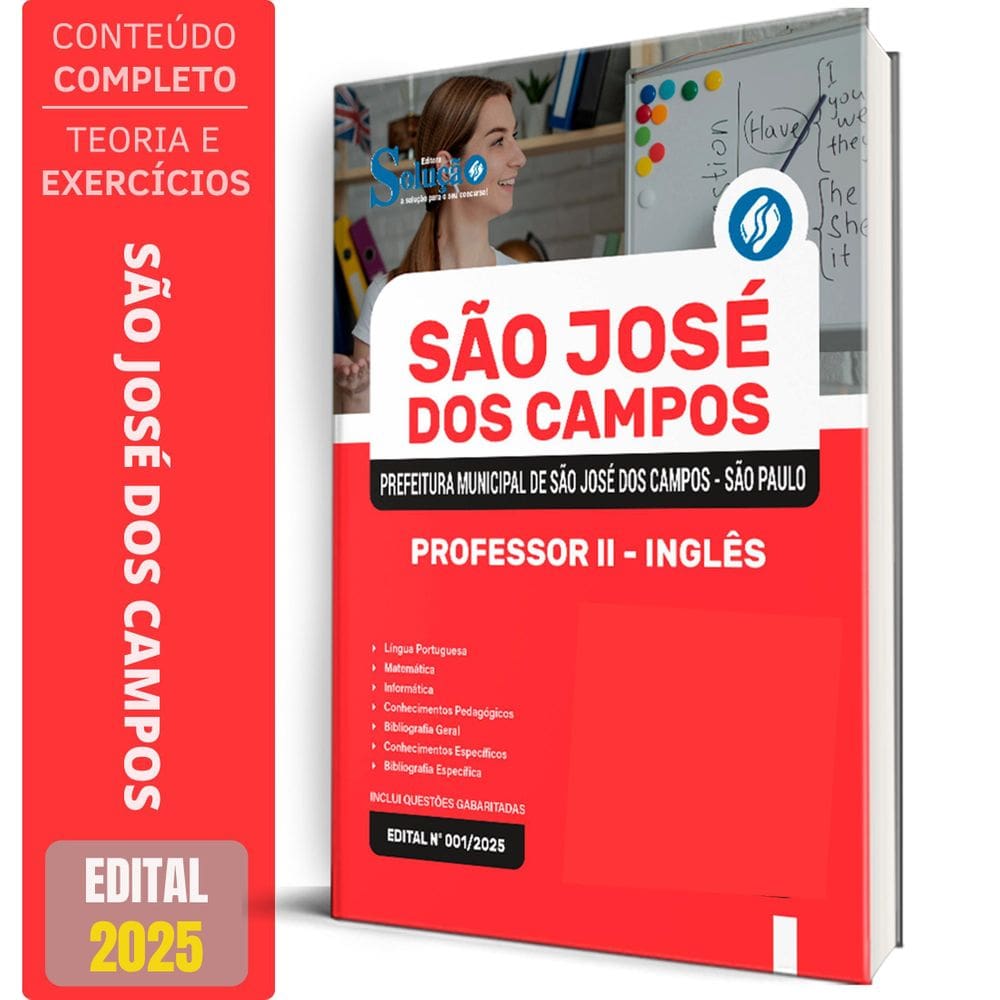 Apostila São José Dos Campos Sp 2025 Professor II Inglês