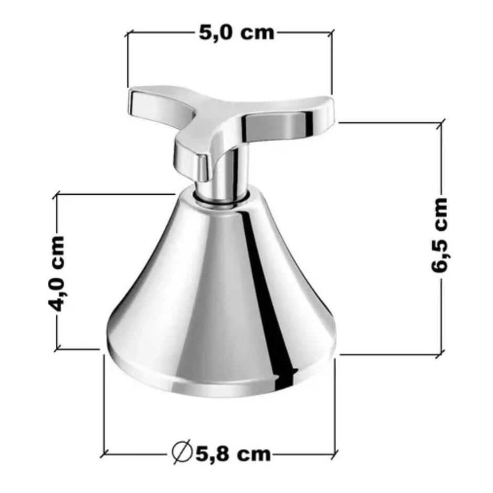 Acabamento Registro Nova Pertutti 1/2"- 3/4"- 1" Cromado - Docol