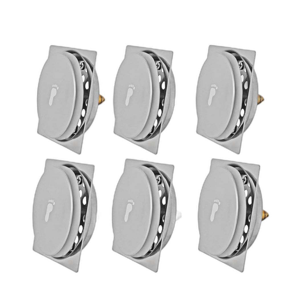 Kit 06 Ralo Click Quadrado 15X15 Inox Veda Cheiro E Insetos