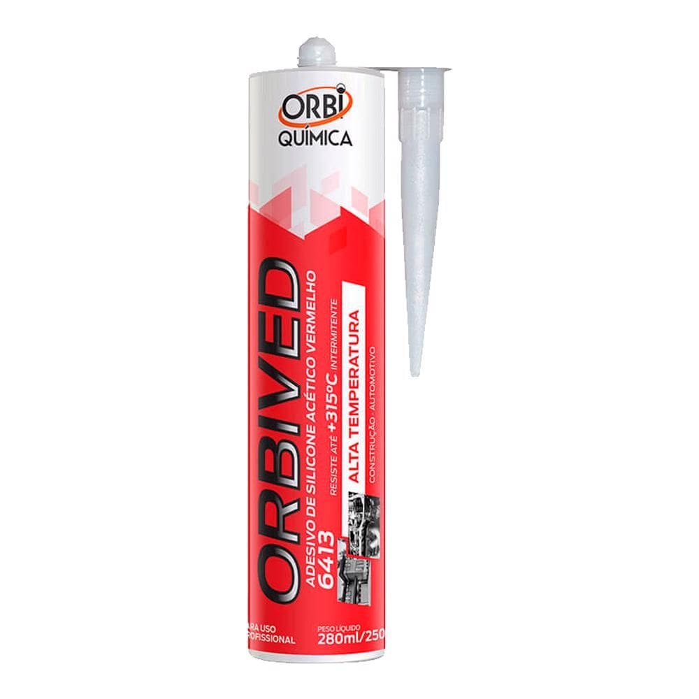 Silicone Acético para Motores de Alta Temperatura Vermelho 250g - Orbi Química 6413