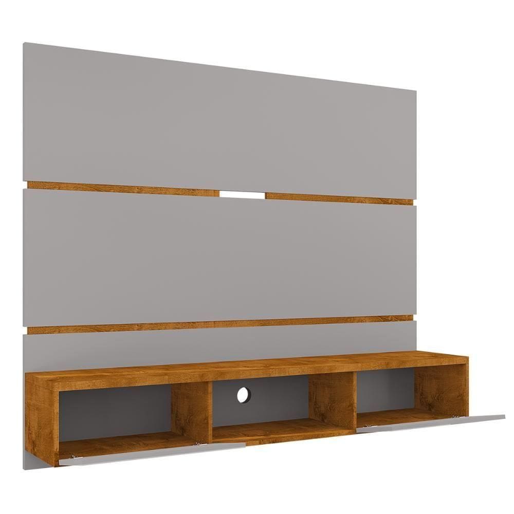 Painel Ambar Sala 65 Pol. Off White naturalle ripado