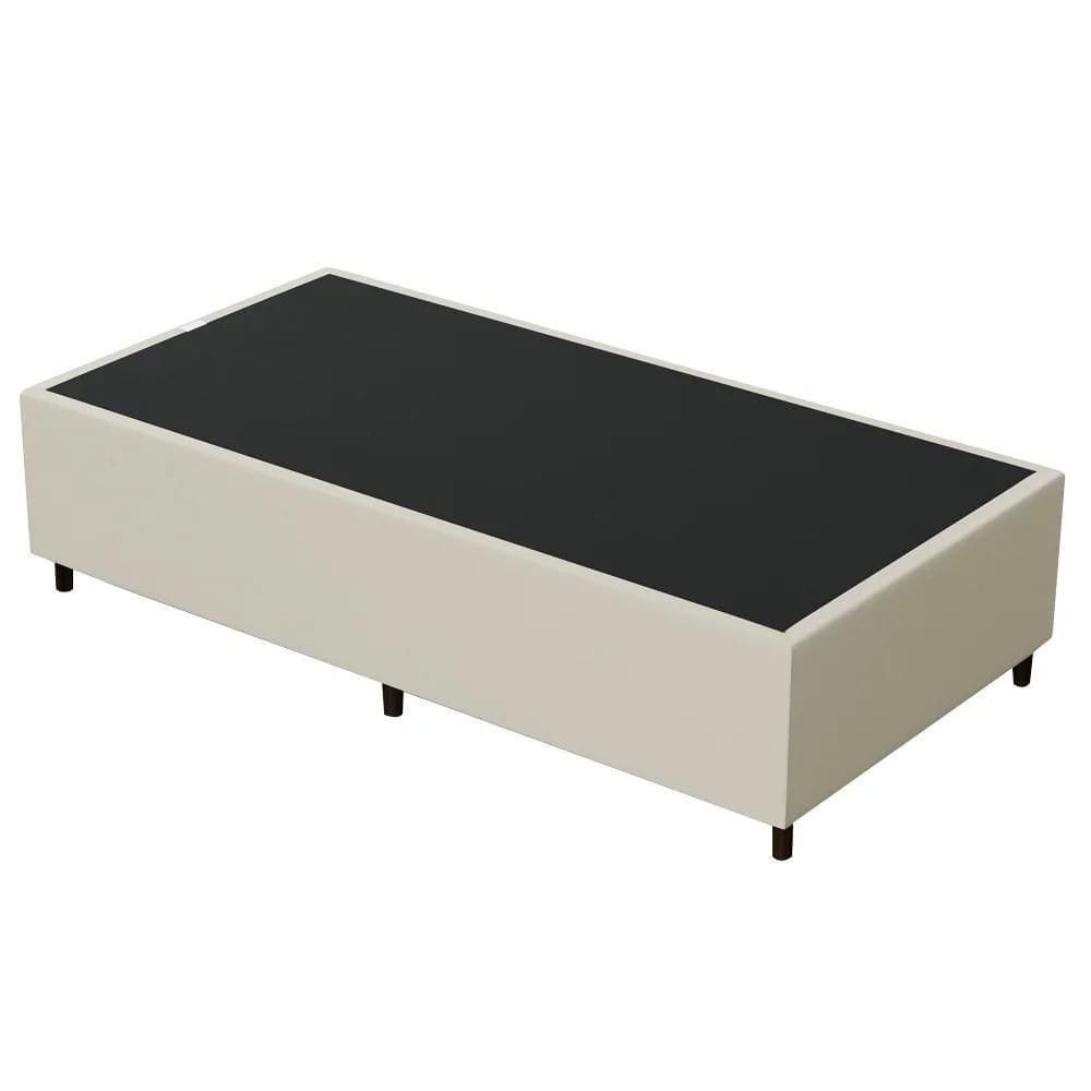 Base Para Cama Box Solteiro 88x188cm Hit Z04 Sintético Bege- Mpozenato