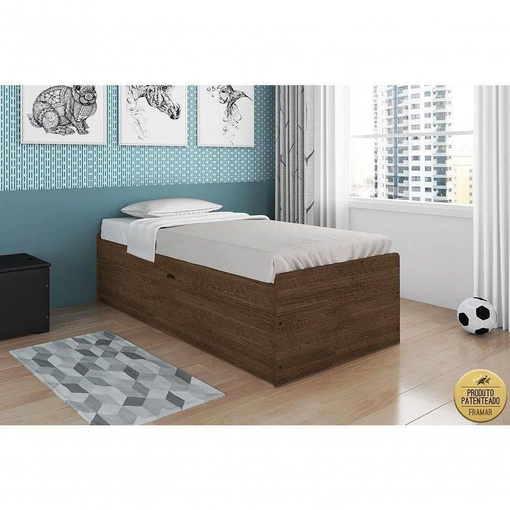 Cama Solteiro Camila Malbec - Framar Móveis