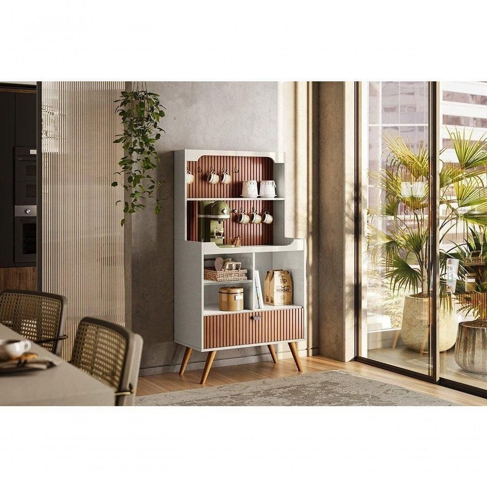Cantinho Cafe Rubi Off White Perolizado-tauari Ripado - Lukaliam