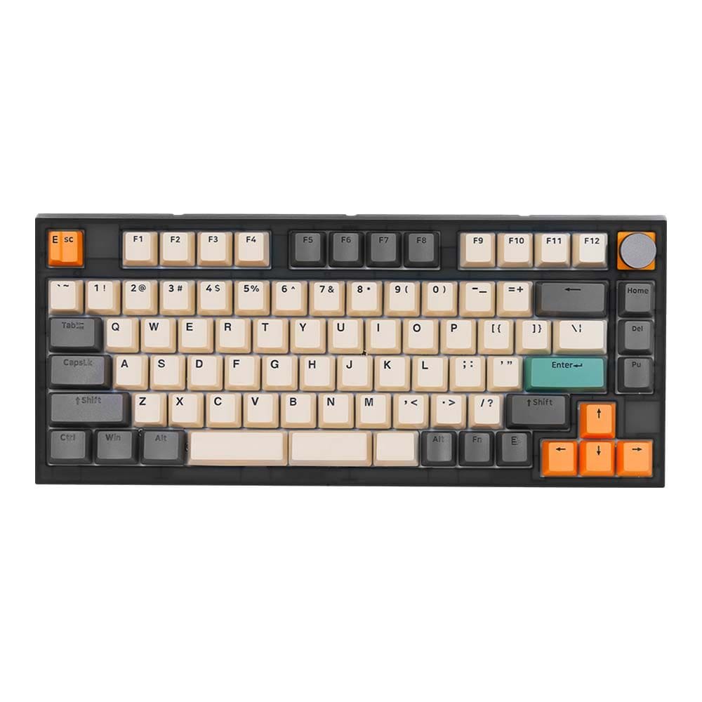 Teclado Gamer Mecanico Skyloong Gk75 Ti Grey, Switch Ktt Silver, 3 Modos, Bluetooth, Type-C, Rgb, Hot Swap, 4000Mah