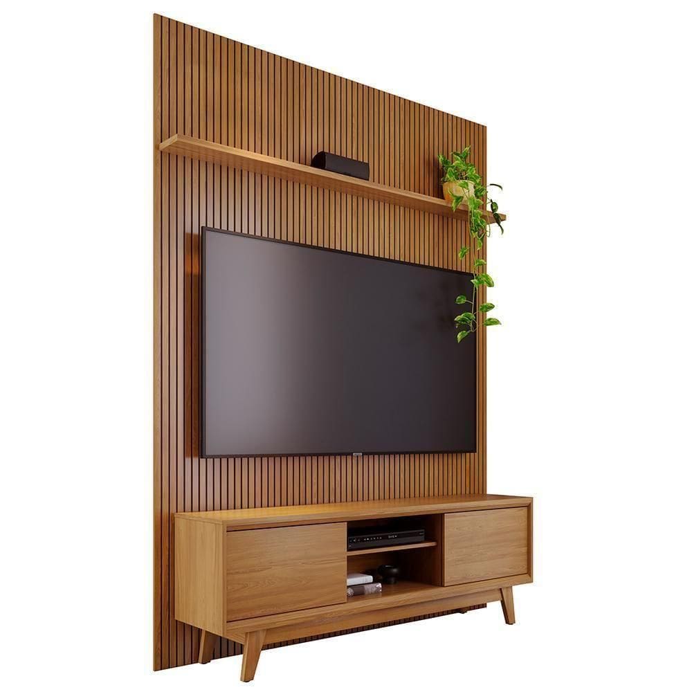 Rack Bancada Com Painel Milo Cumaru Para Até 75” - Madetec