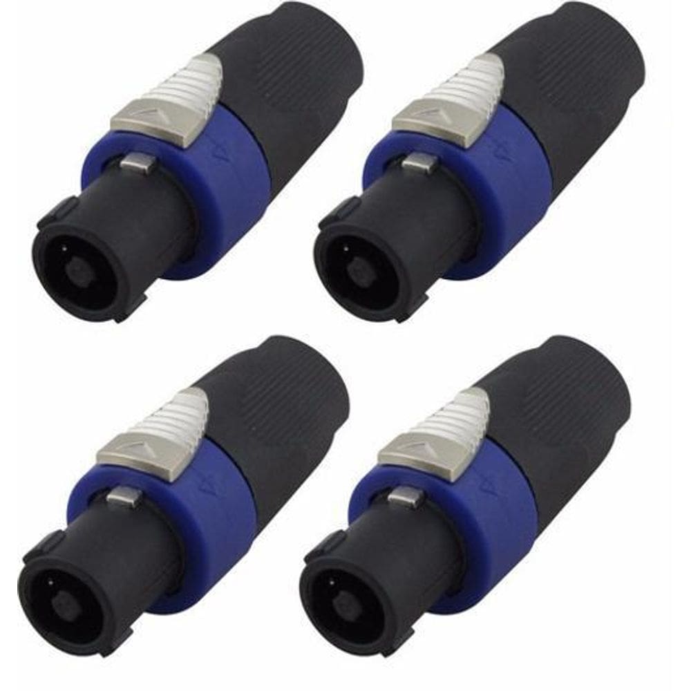 Kit 4 Conector Speakon Macho Linha 4 Vias Classe A Tipo