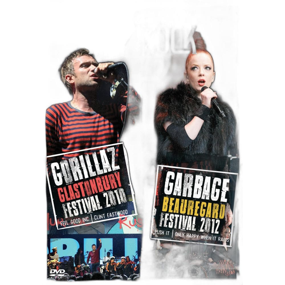 DVD 2x Trip Rock Gorillaz e Garbage