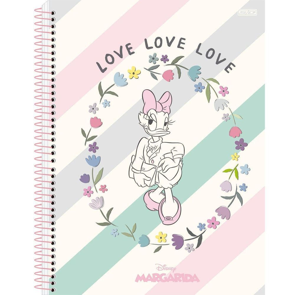 Caderno Margarida Universitário 10 Matérias Capa Dura