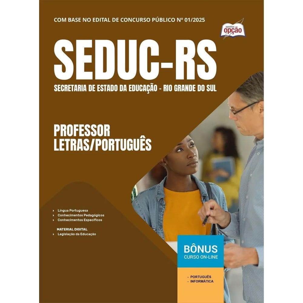 Apostila Concurso Seduc Rs 2025 Professor Letras/Português