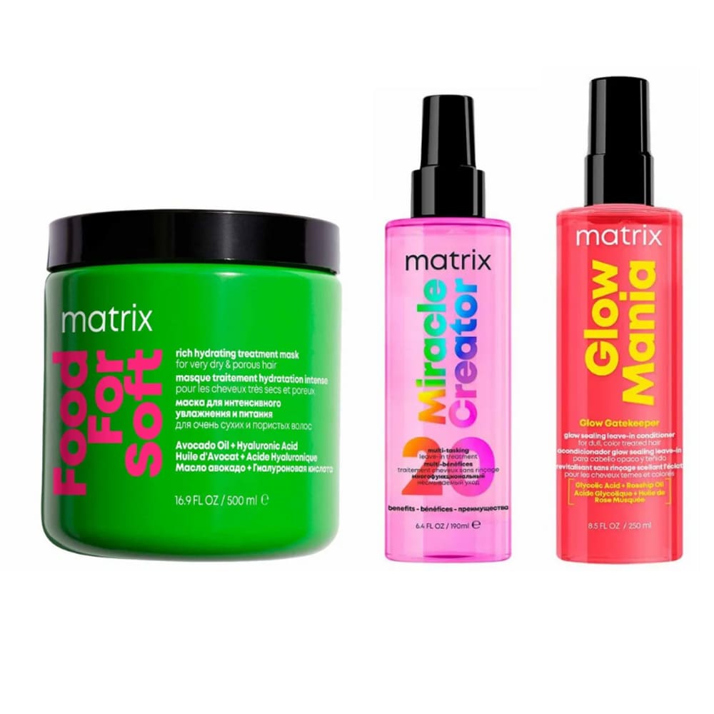 Matrix Kit Mascara + Leave In Glow mania e Miracle Creator